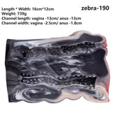 Lifelike Silicone Zebra Animal Vagina Pocket Pussy Male Sex Toy